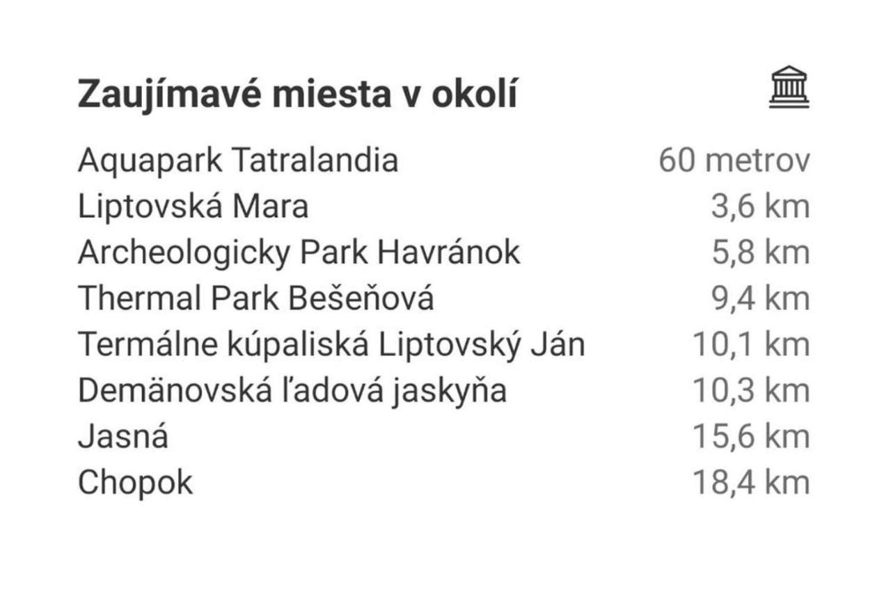 Chata 412 Tatralandia Liptovský Mikuláš Exteriér fotografie